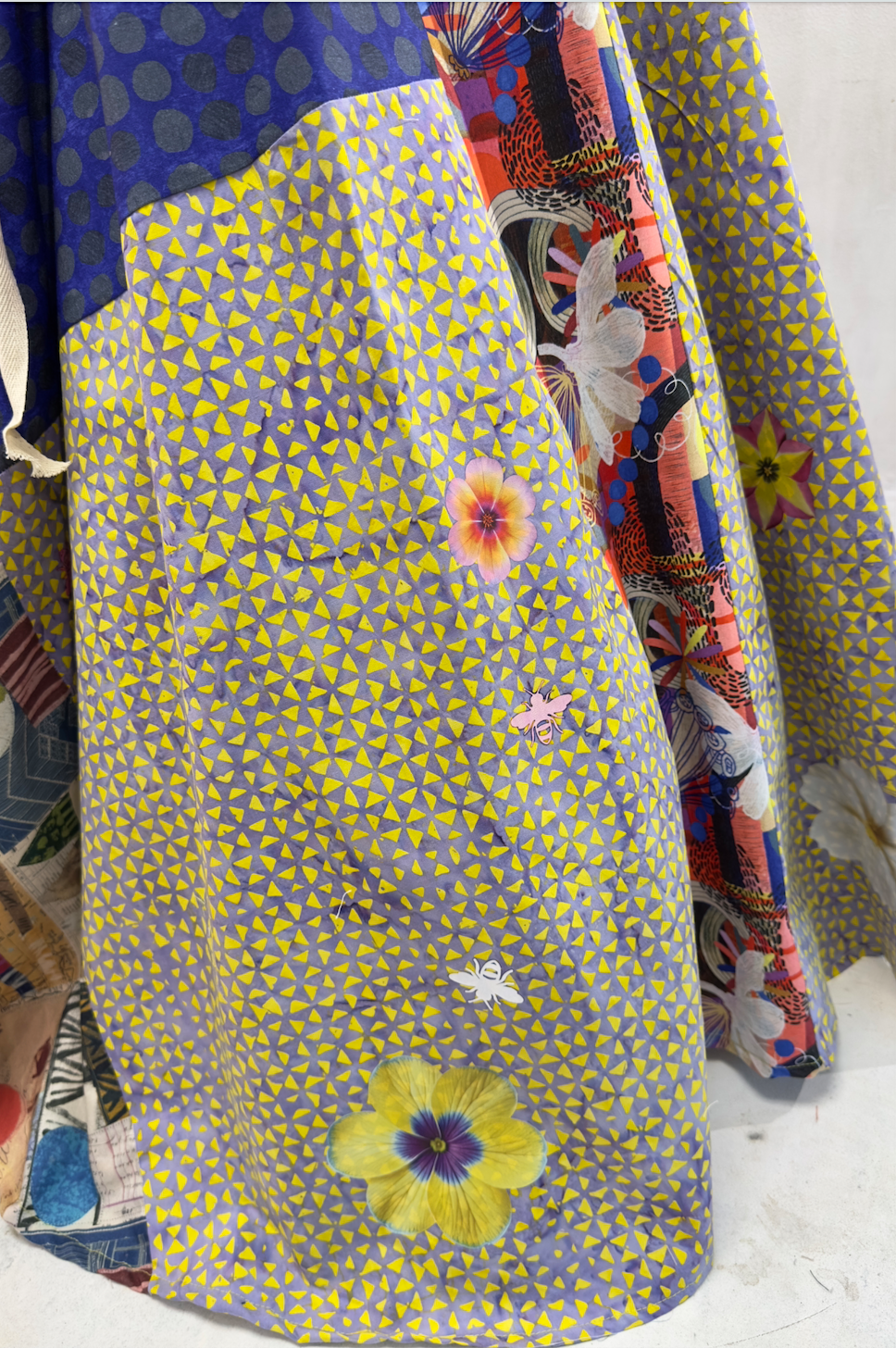 Random Acts Of Fabrics Skirt (Floating Flowers Maxi)