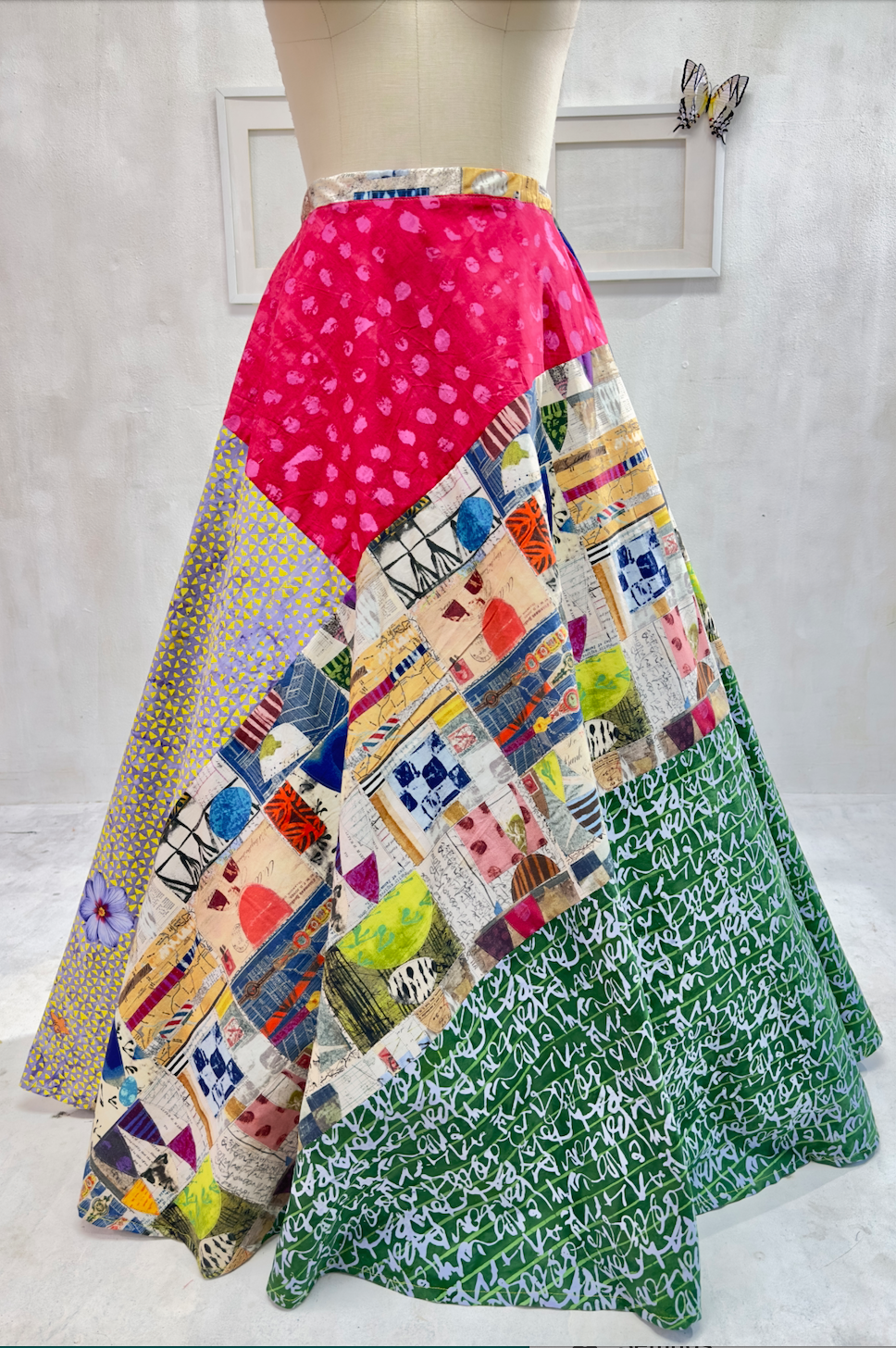 Random Acts Of Fabrics Skirt (Floating Flowers Maxi)