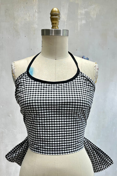 Big Gingham Bow Wrap Belt/Top
