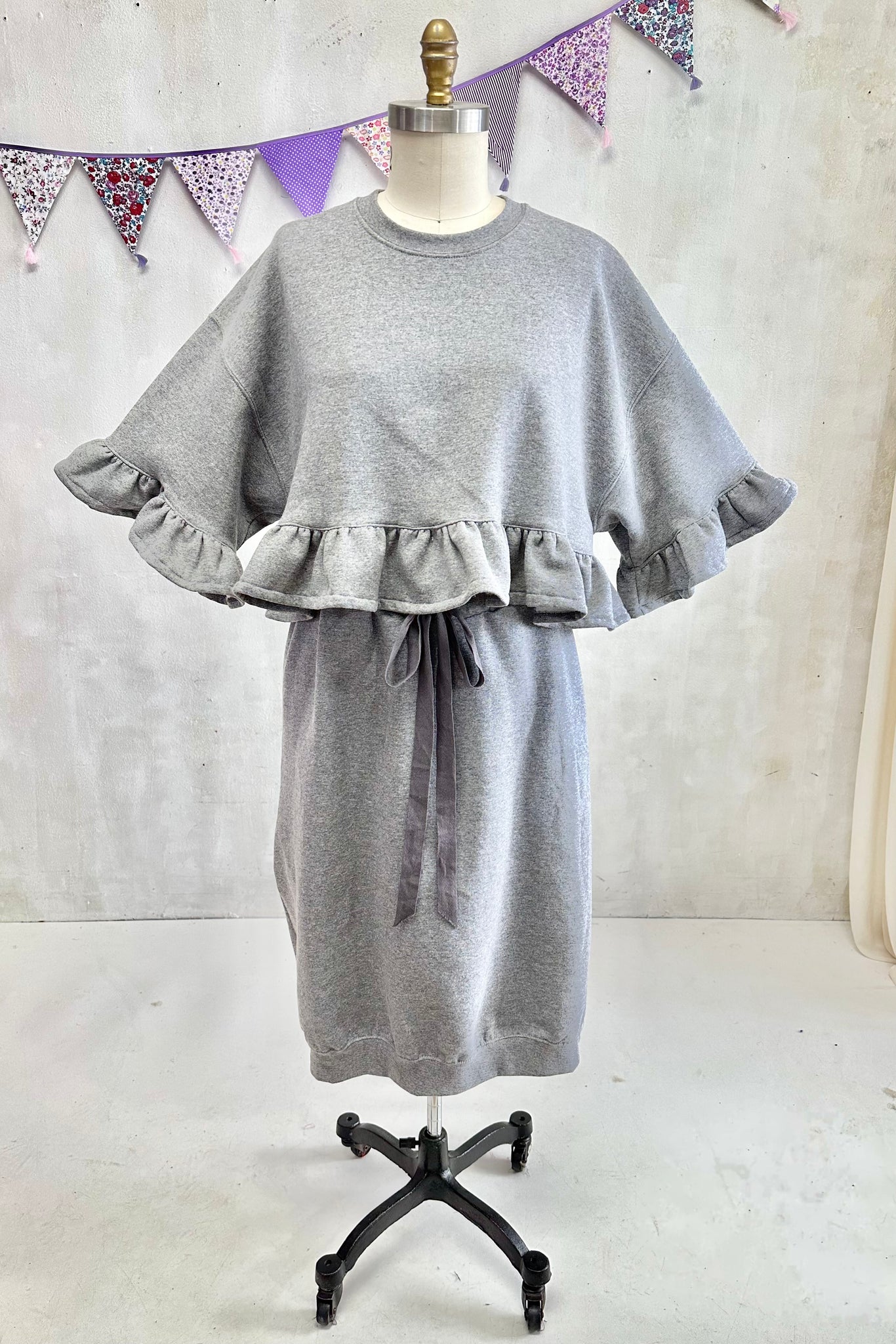 Ruffled Croptini Sweat Top