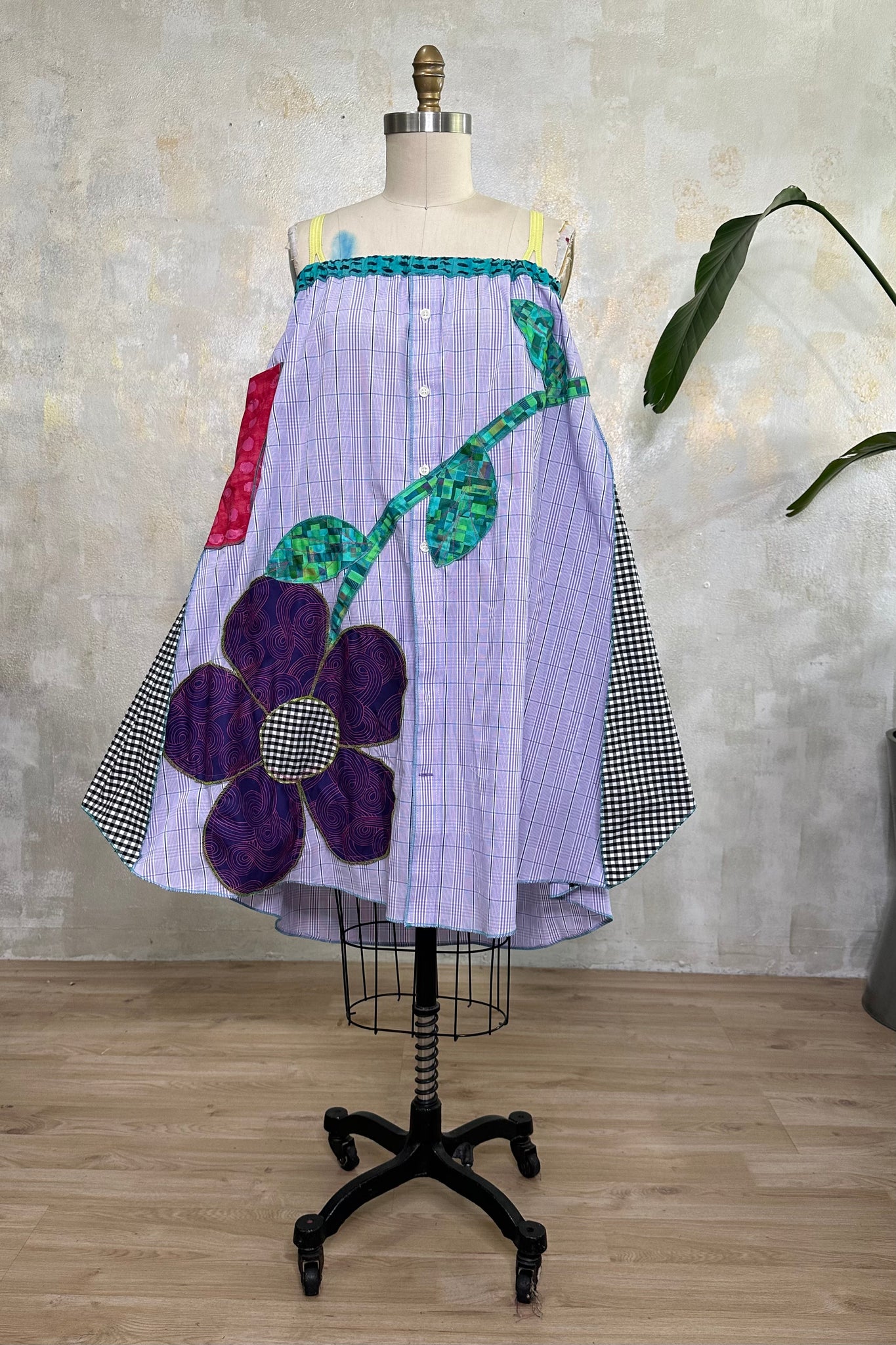 Random Acts Of Fiber Skirt (Lavender w/Purple Flower)