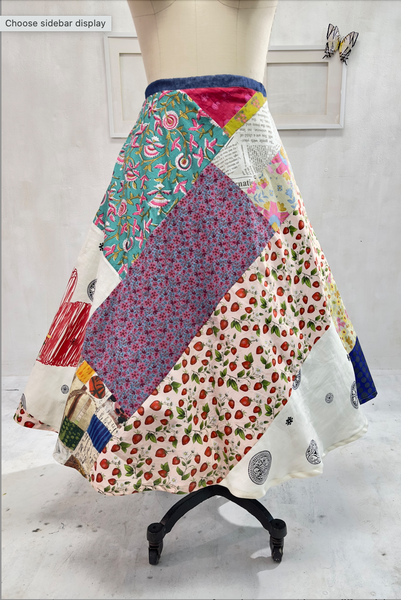 Random Acts Of Fabrics Skirt (Heart and Flowers)